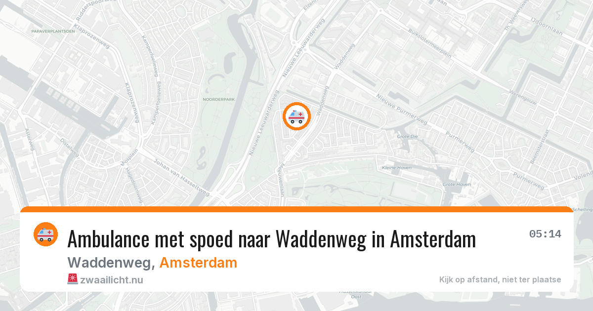 Ambulance met spoed naar Waddenweg in Amsterdam — 22 jul 2026