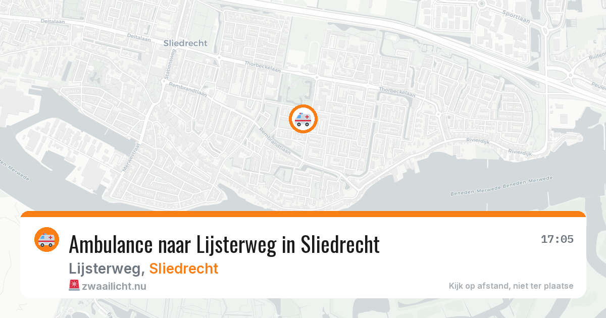 Ambulance naar Lijsterweg in Sliedrecht — 5 jun 2026