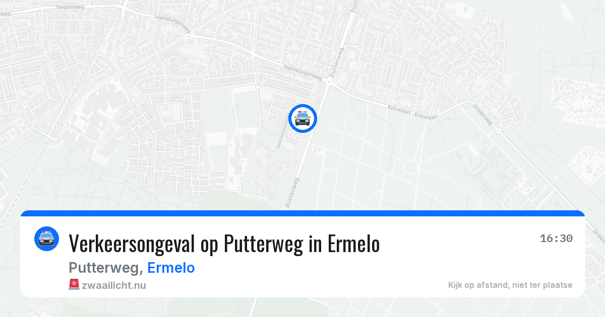 Verkeersongeval op Putterweg in Ermelo — 18 jul 2026
