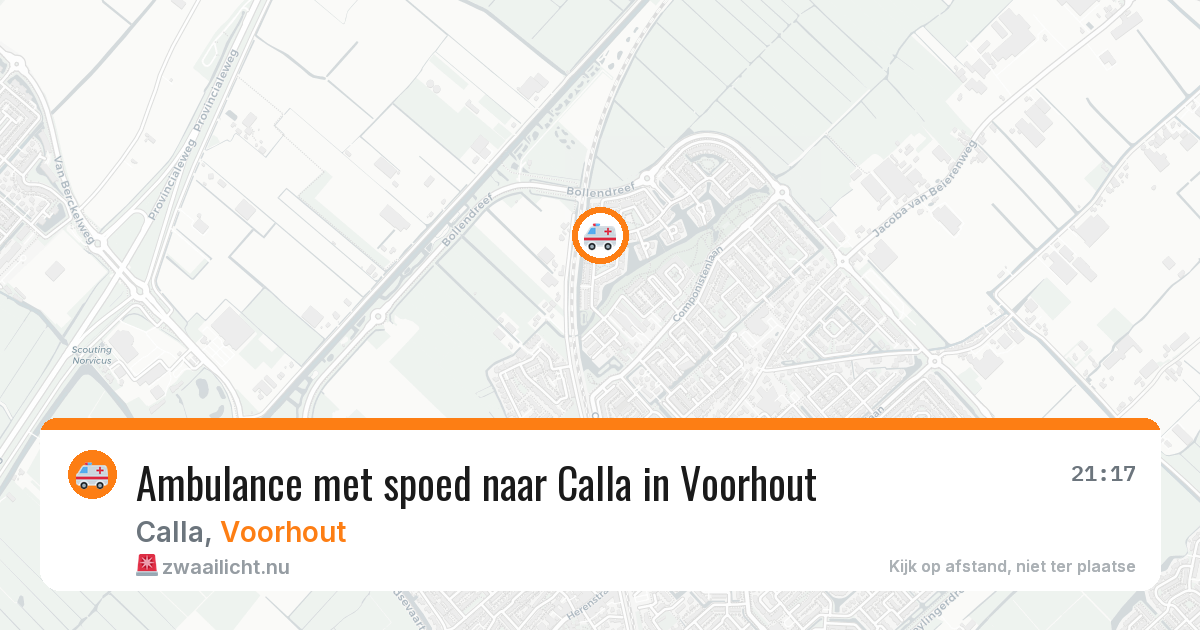 Ambulance met spoed naar Calla in Voorhout — 21 feb 2026