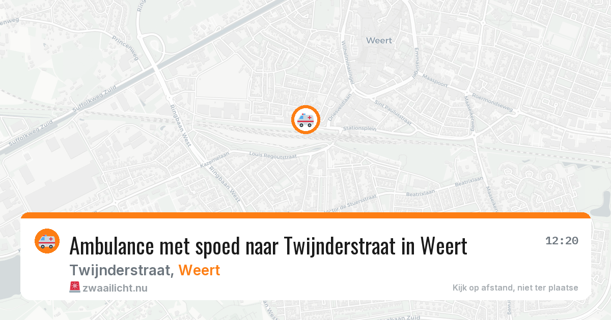 Ambulance met spoed naar Twijnderstraat in Weert — 11 jul 2026