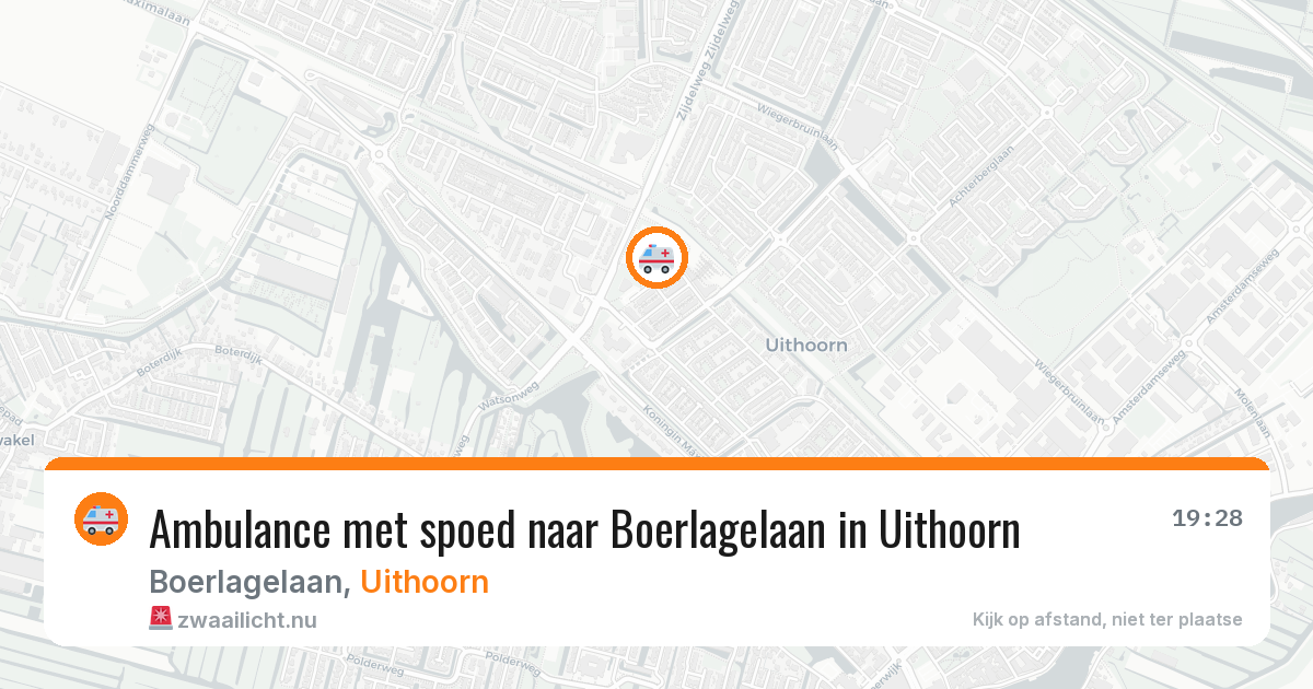 Ambulance met spoed naar Boerlagelaan in Uithoorn — 20 mei 2026
