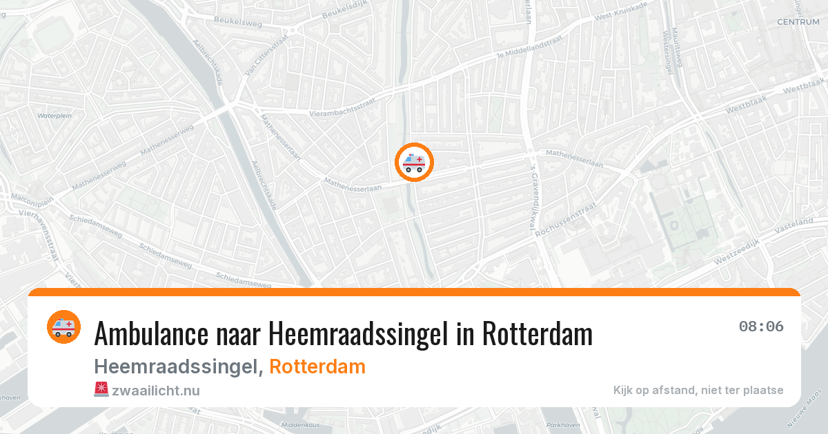 Ambulance naar Heemraadssingel in Rotterdam — 25 mrt 2026