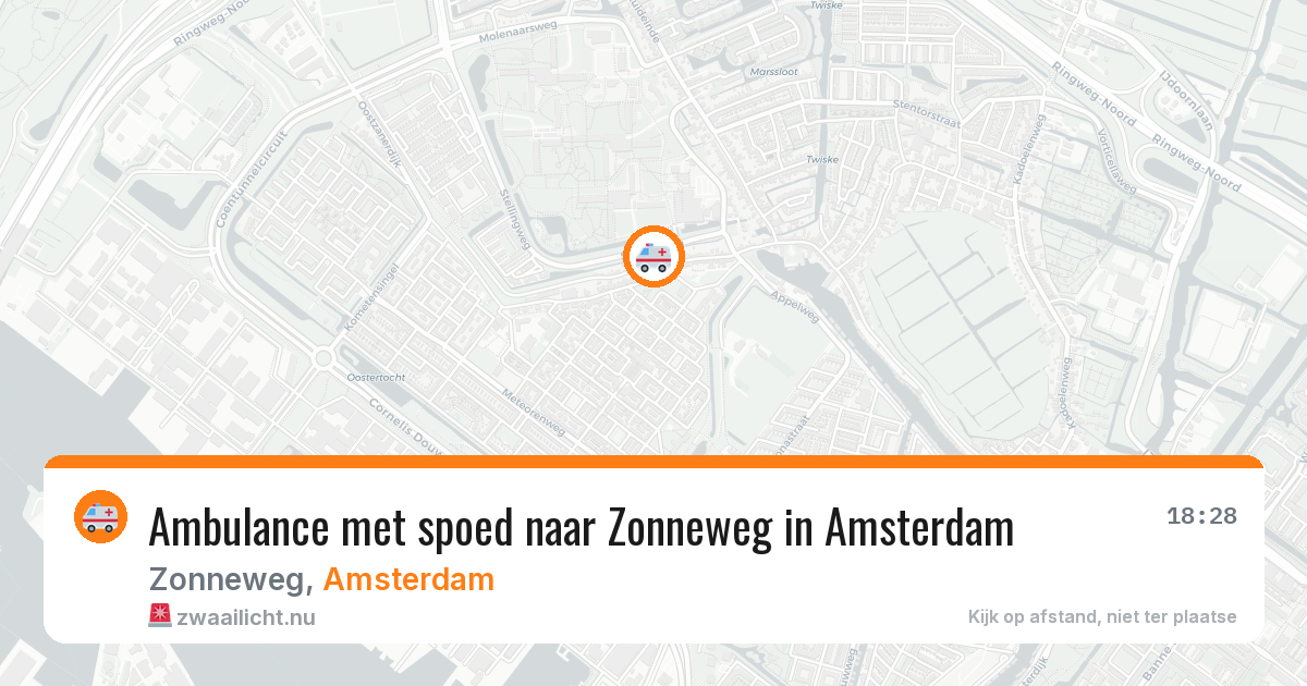 Ambulance met spoed naar Zonneweg in Amsterdam — 11 mei 2026