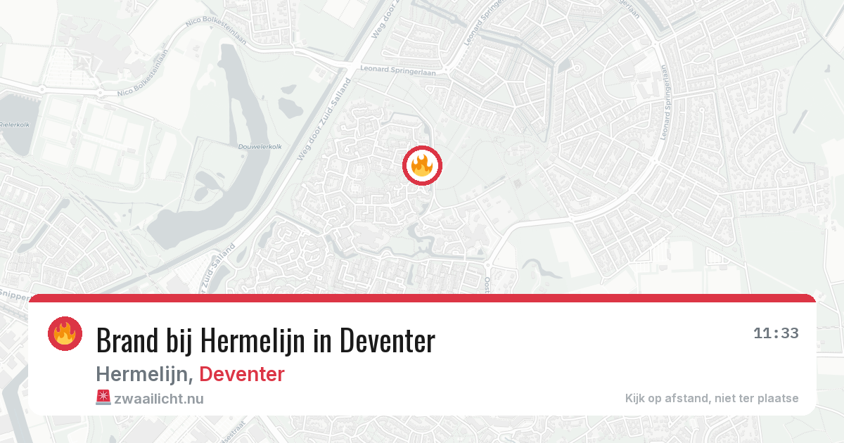 Brand bij Hermelijn in Deventer — 20 mei 2026