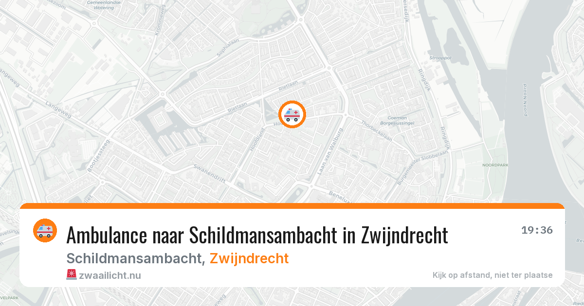 Ambulance naar Schildmansambacht in Zwijndrecht — 14 mrt 2026