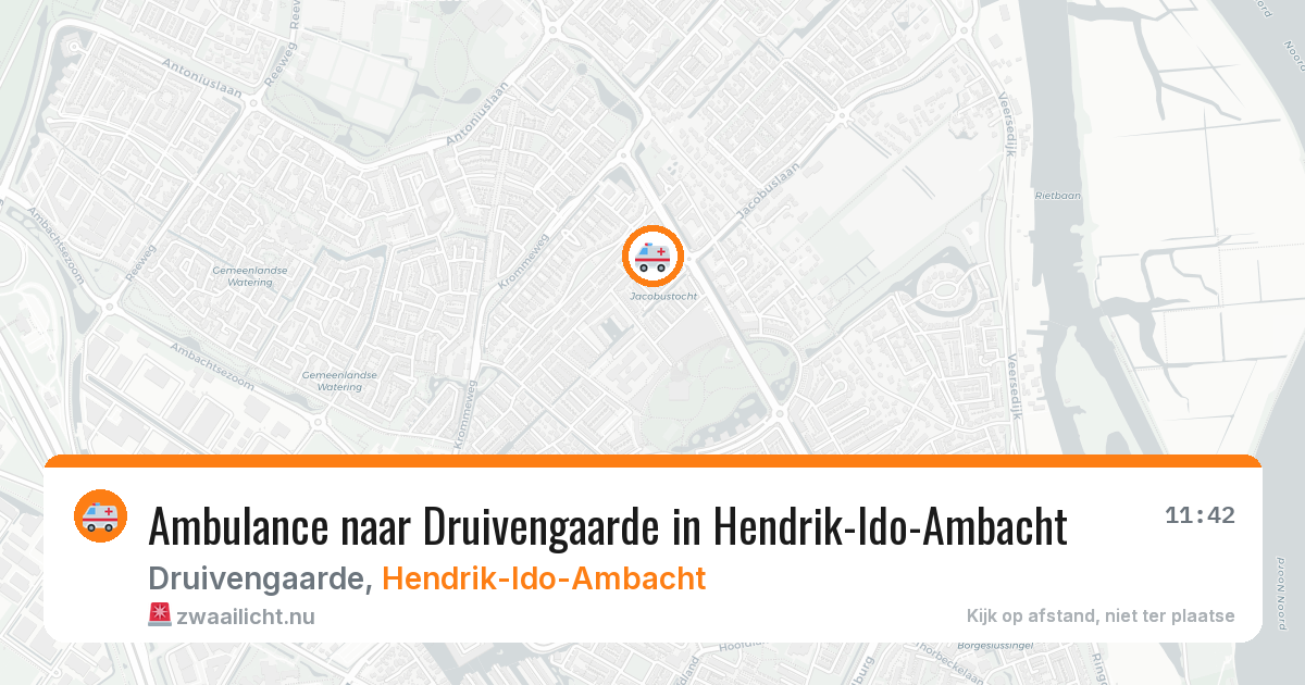 Ambulance naar Druivengaarde in Hendrik-Ido-Ambacht — 28 mrt 2026