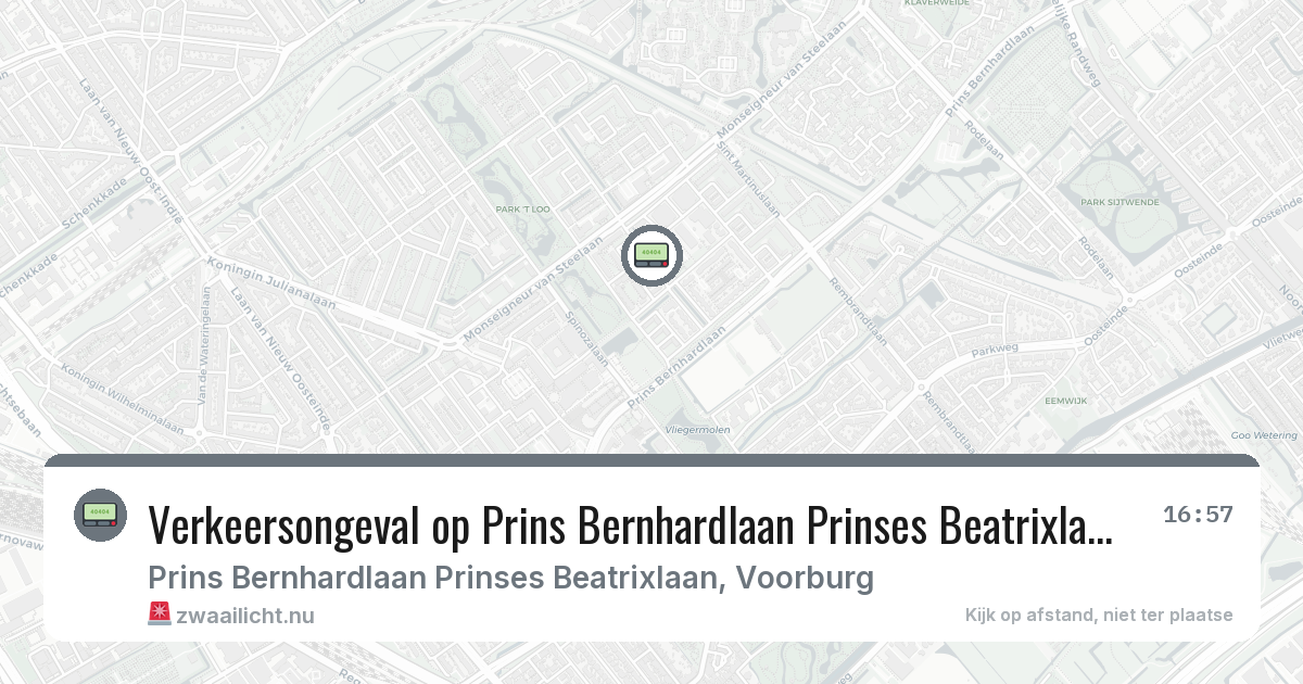 Verkeersongeval op Prins Bernhardlaan Prinses Beatrixlaan in Voorburg — 11 feb 2026
