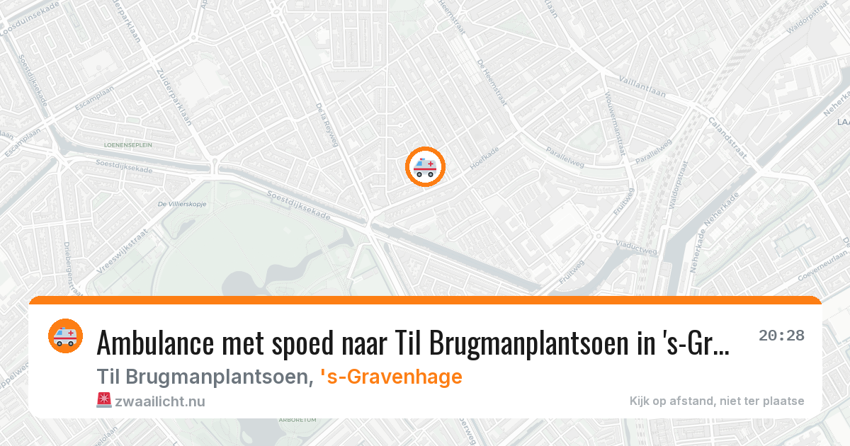 Ambulance met spoed naar Til Brugmanplantsoen in 's-Gravenhage — 15 mrt 2026