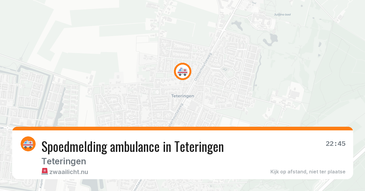Spoedmelding ambulance in Teteringen — 9 jul 2026
