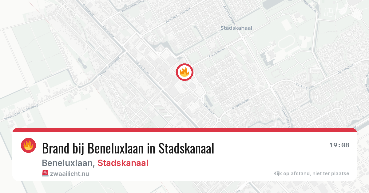 Brand bij Beneluxlaan in Stadskanaal — 29 mei 2026