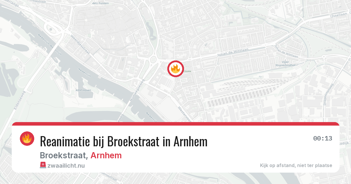 Reanimatie bij Broekstraat in Arnhem — 17 jul 2026
