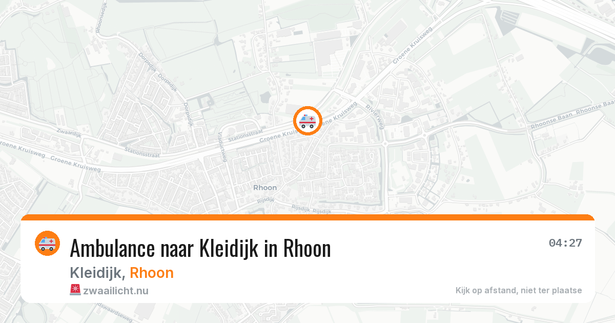 Ambulance naar Kleidijk in Rhoon — 24 jul 2026