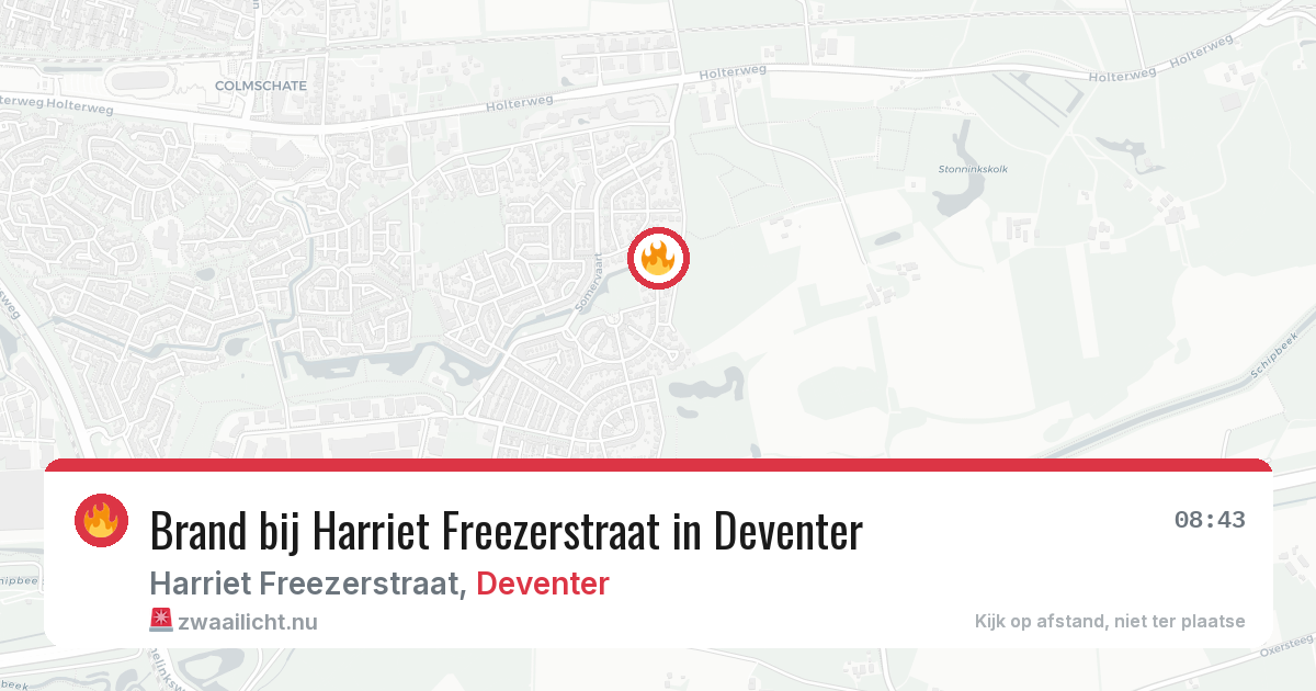 Brand bij Harriet Freezerstraat in Deventer — 25 mei 2026