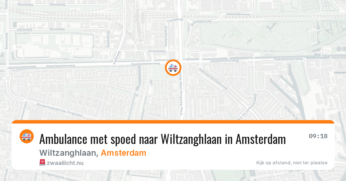 Ambulance met spoed naar Wiltzanghlaan in Amsterdam — 1 jun 2026
