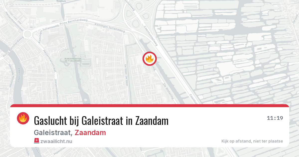 Gaslucht bij Galeistraat in Zaandam — 26 mei 2026