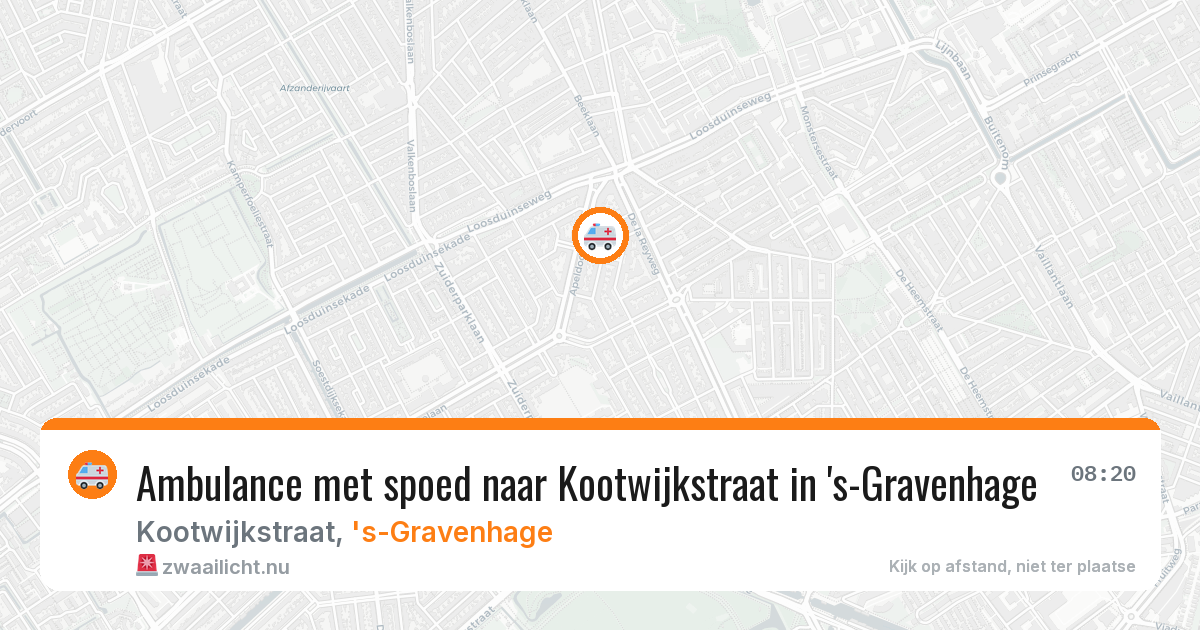 Ambulance met spoed naar Kootwijkstraat in 's-Gravenhage — 7 mei 2026