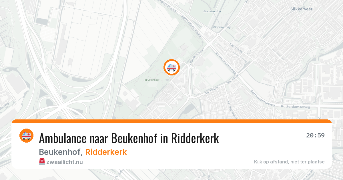 Ambulance naar Beukenhof in Ridderkerk — 5 mei 2026