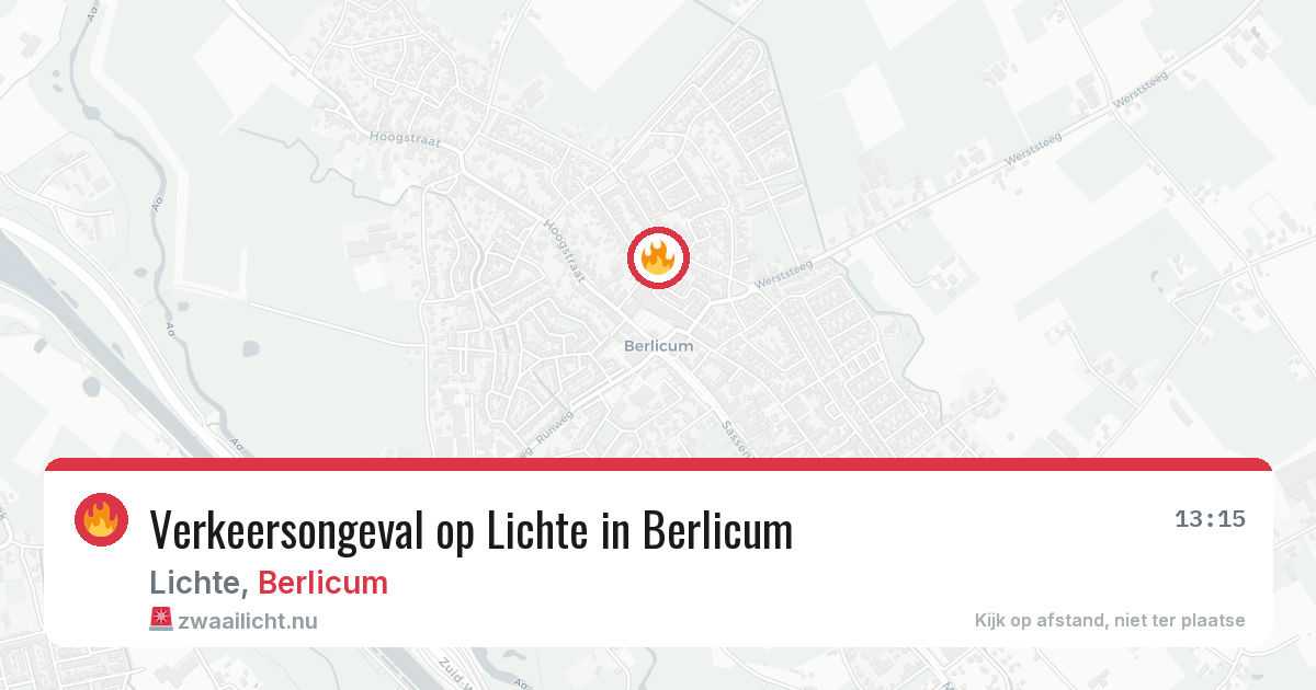 Verkeersongeval op Lichte in Berlicum — 24 mrt 2026