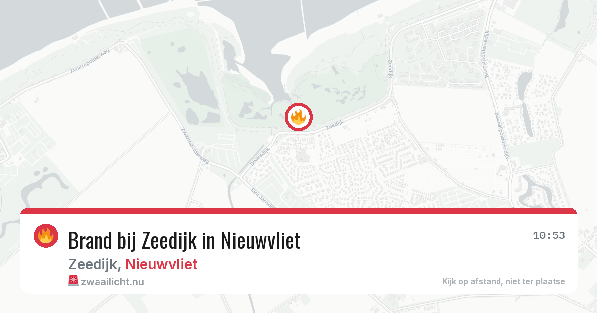 Brand bij Zeedijk in Nieuwvliet — 29 jun 2026