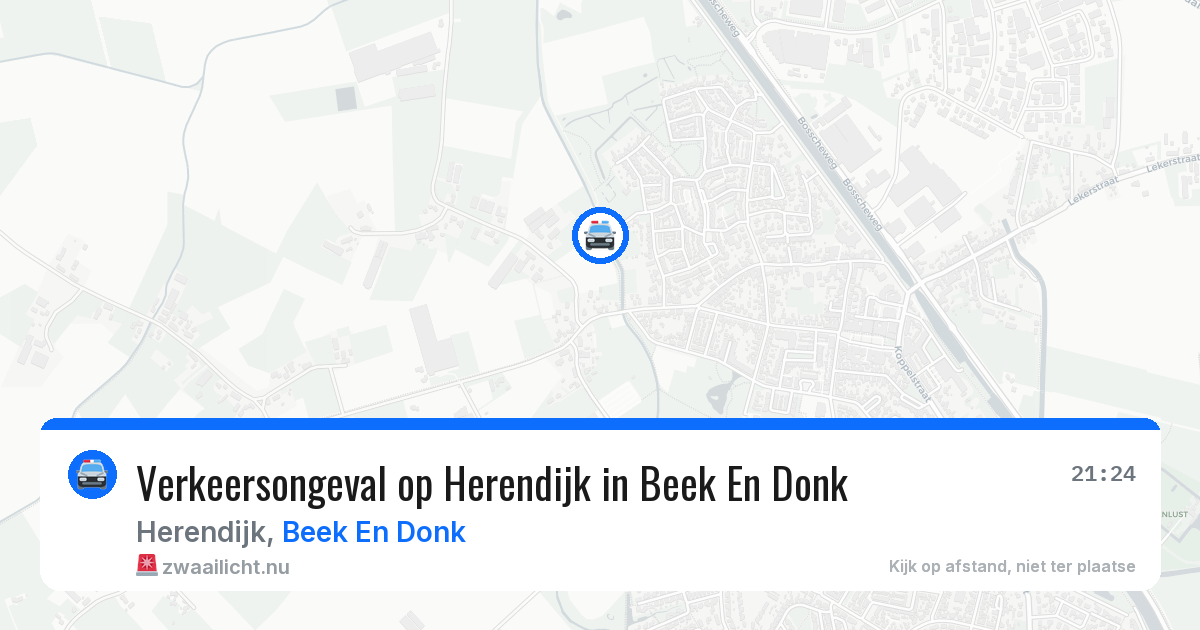 Verkeersongeval op Herendijk in Beek En Donk — 8 jun 2026