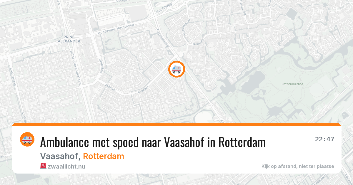 Ambulance met spoed naar Vaasahof in Rotterdam — 24 jul 2026