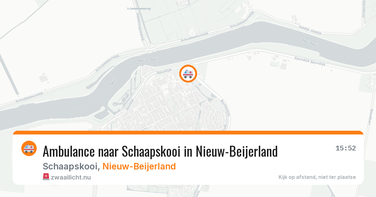 Ambulance naar Schaapskooi in Nieuw-Beijerland — 15 jul 2026
