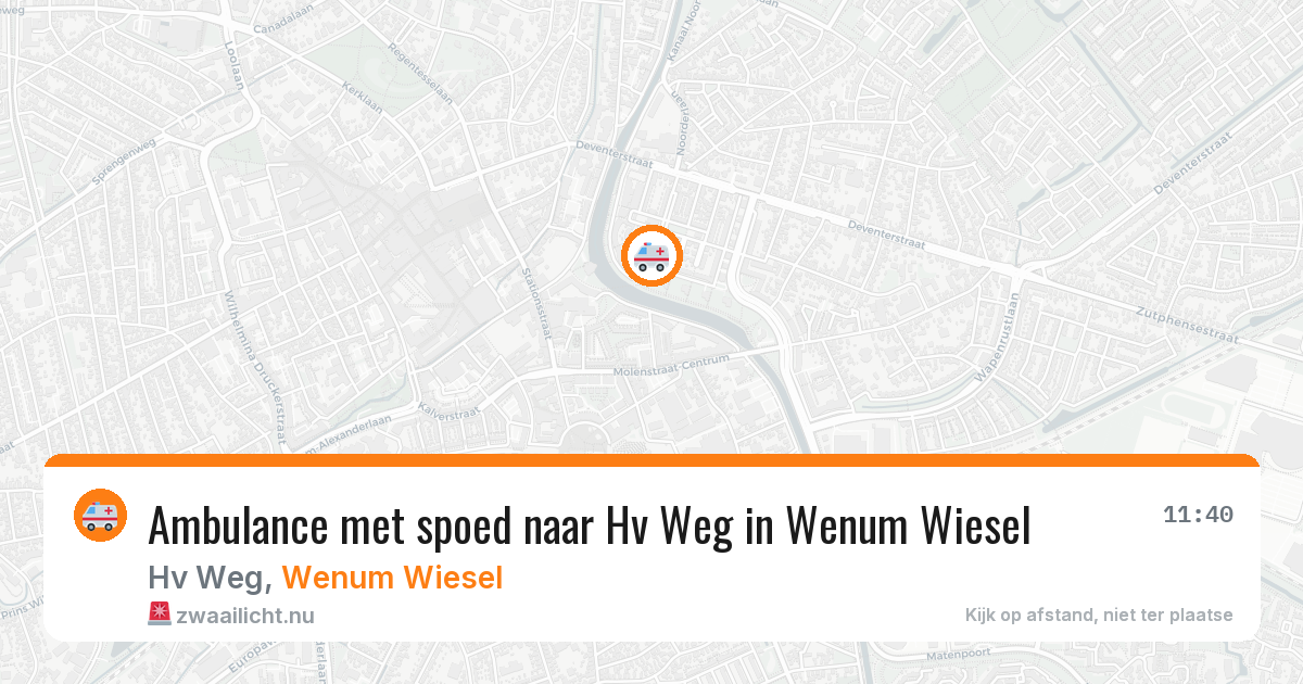 Ambulance met spoed naar Hv Weg in Wenum Wiesel — 13 jul 2026
