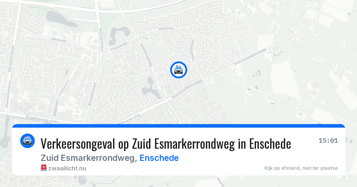 Verkeersongeval op Zuid Esmarkerrondweg in Enschede — 27 mrt 2026