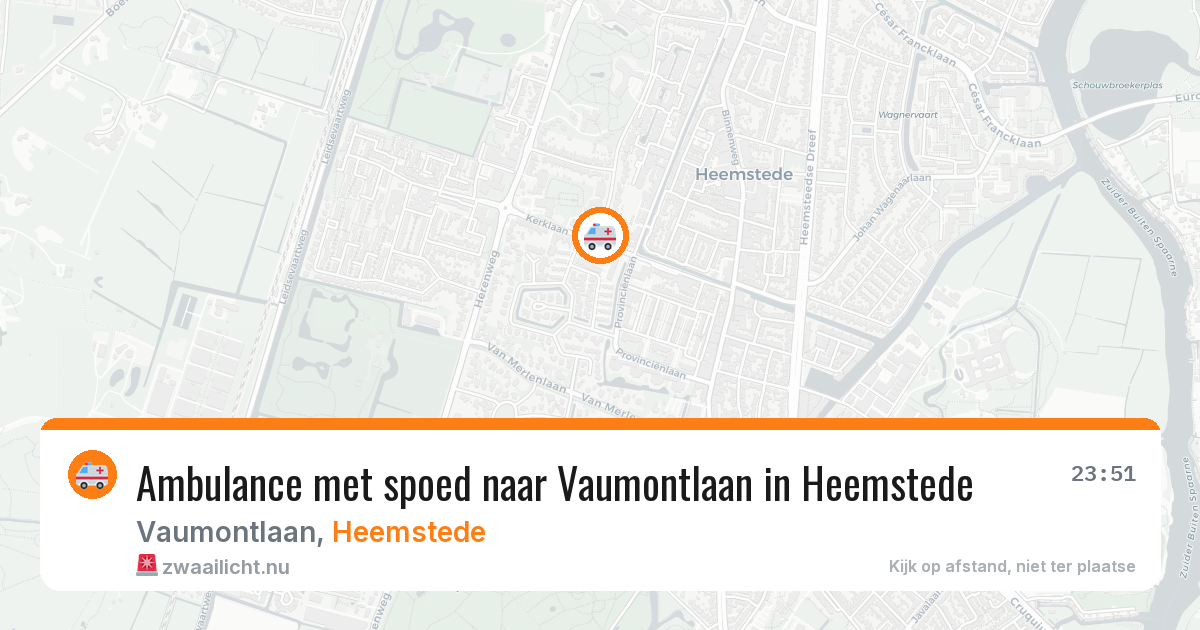Ambulance met spoed naar Vaumontlaan in Heemstede — 25 mrt 2026