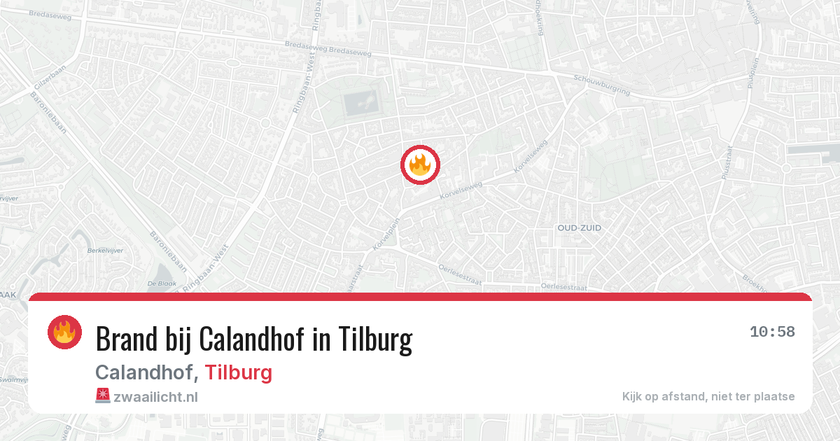 Brand bij Calandhof in Tilburg — 27 jul 2026