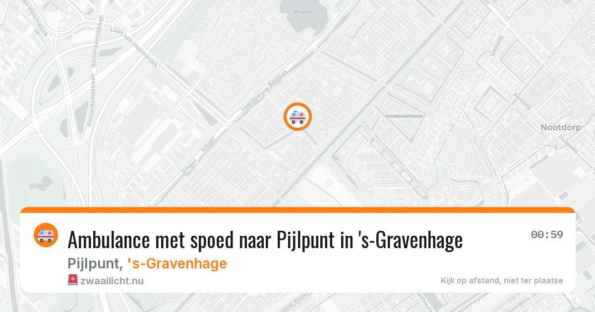 Ambulance met spoed naar Pijlpunt in 's-Gravenhage — 14 jul 2026