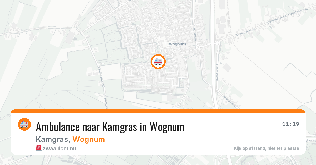 Ambulance naar Kamgras in Wognum — 23 jul 2026