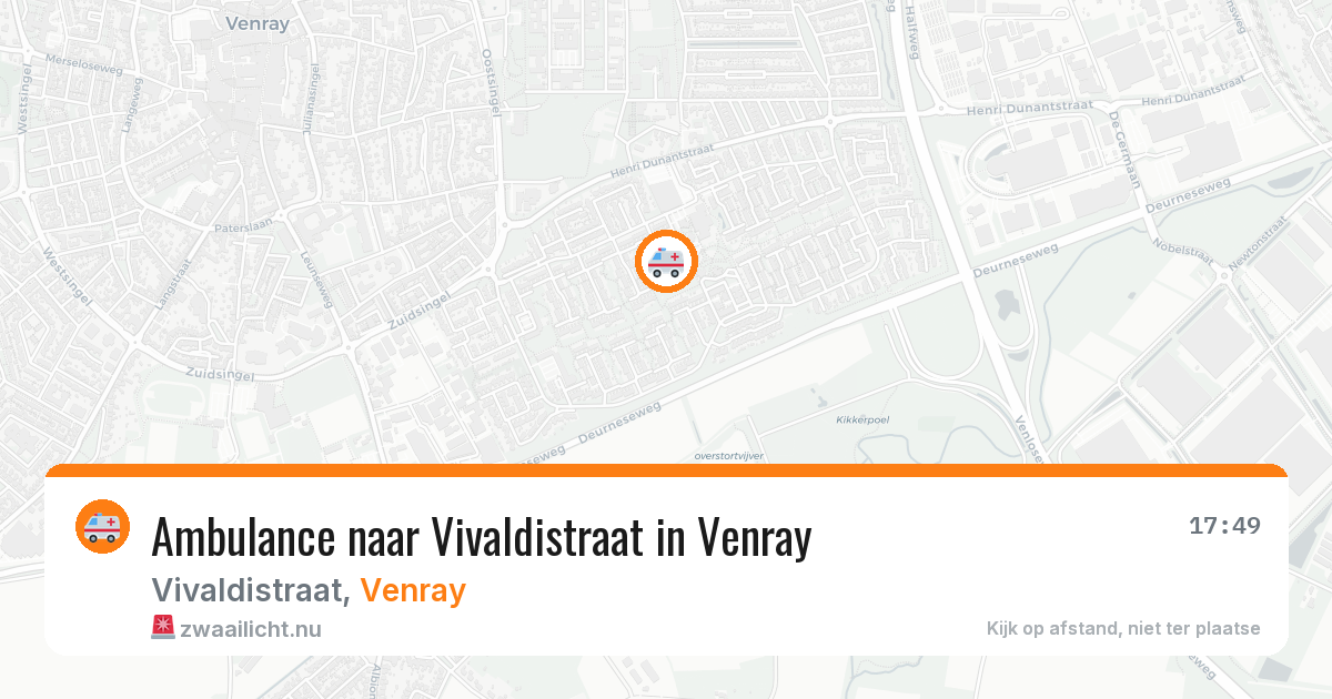 Ambulance naar Vivaldistraat in Venray — 10 jul 2026