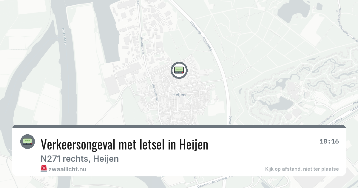 Verkeersongeval met letsel in Heijen — 26 jul 2026