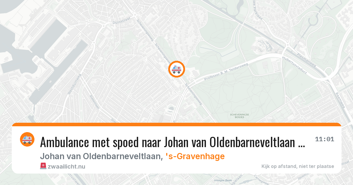 Ambulance met spoed naar Johan van Oldenbarneveltlaan in 's-Gravenhage — 6 jun 2026