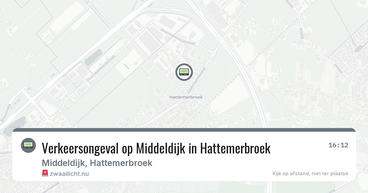 Verkeersongeval op Middeldijk in Hattemerbroek — 25 mei 2026