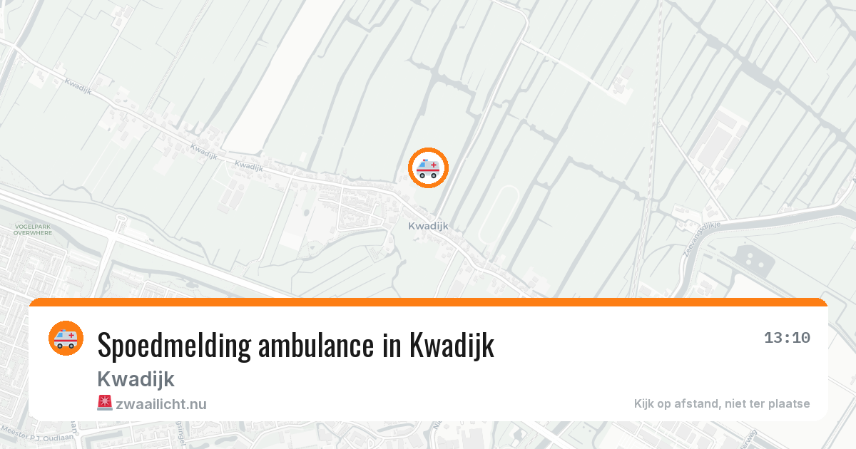 Spoedmelding ambulance in Kwadijk — 24 mei 2026