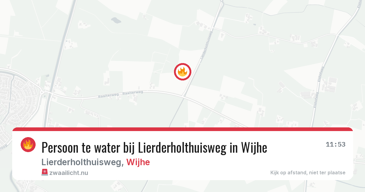 Persoon te water bij Lierderholthuisweg in Wijhe — 7 jun 2026