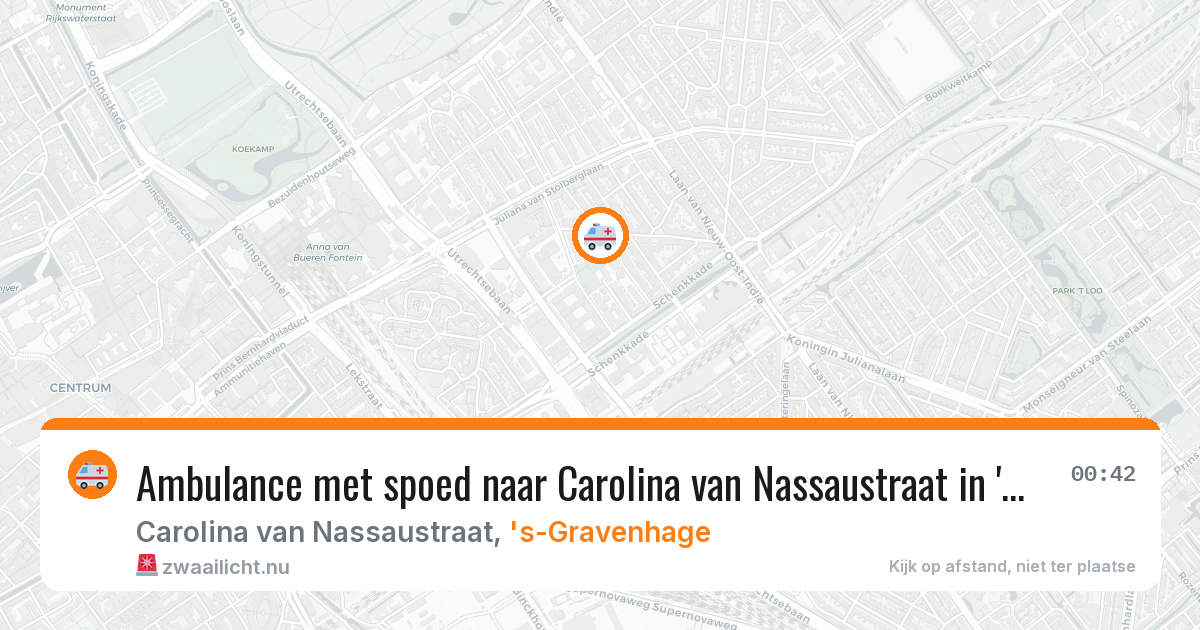 Ambulance met spoed naar Carolina van Nassaustraat in 's-Gravenhage — 6 mei 2026