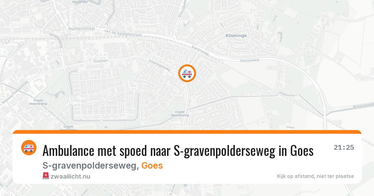 Ambulance met spoed naar S-gravenpolderseweg in Goes — 17 apr 2026