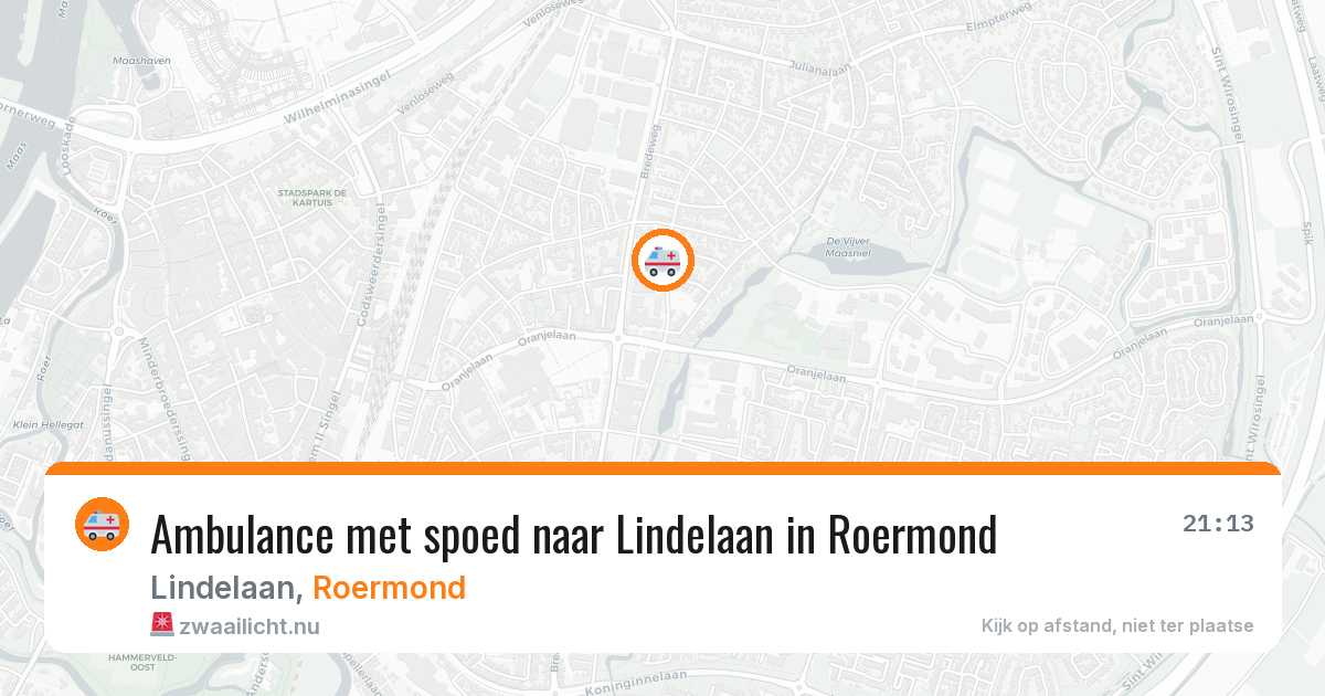Ambulance met spoed naar Lindelaan in Roermond — 23 jul 2026