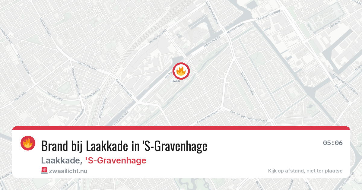 Brand bij Laakkade in 'S-Gravenhage — 11 jul 2026