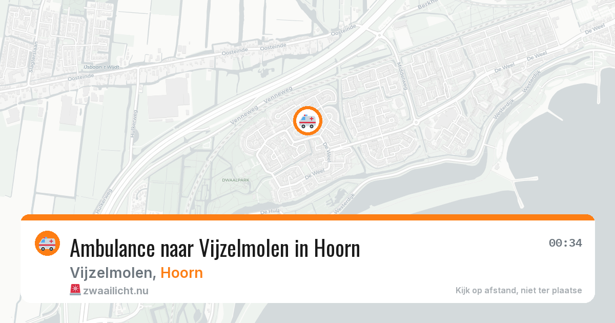 Ambulance naar Vijzelmolen in Hoorn — 19 jul 2026