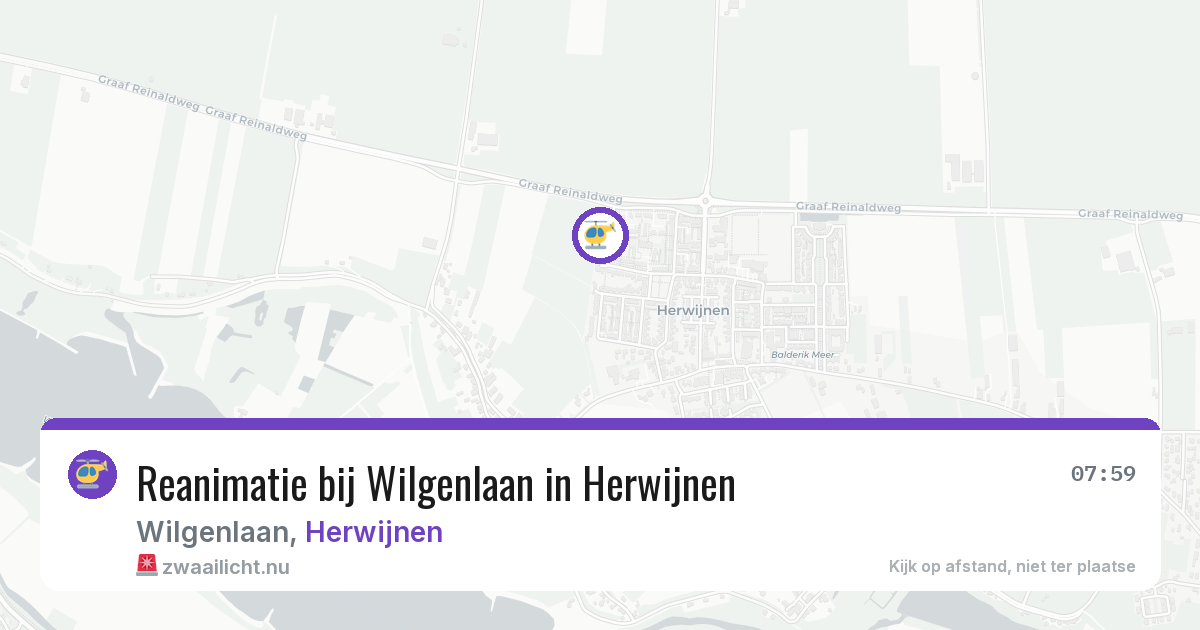 Reanimatie bij Wilgenlaan in Herwijnen — 25 jul 2026