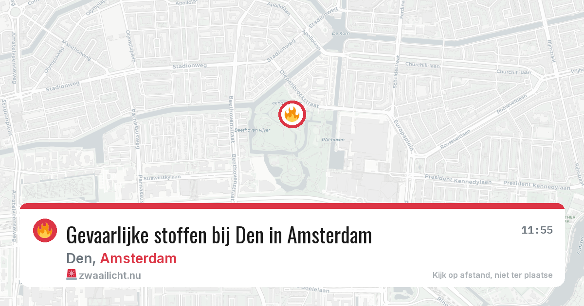 Gevaarlijke stoffen bij Den in Amsterdam — 22 jul 2026