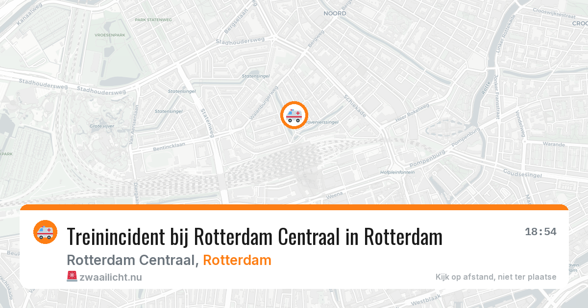 Treinincident bij Rotterdam Centraal in Rotterdam — 24 mei 2026