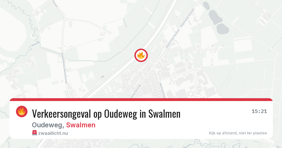 Verkeersongeval op Oudeweg in Swalmen — 23 feb 2026