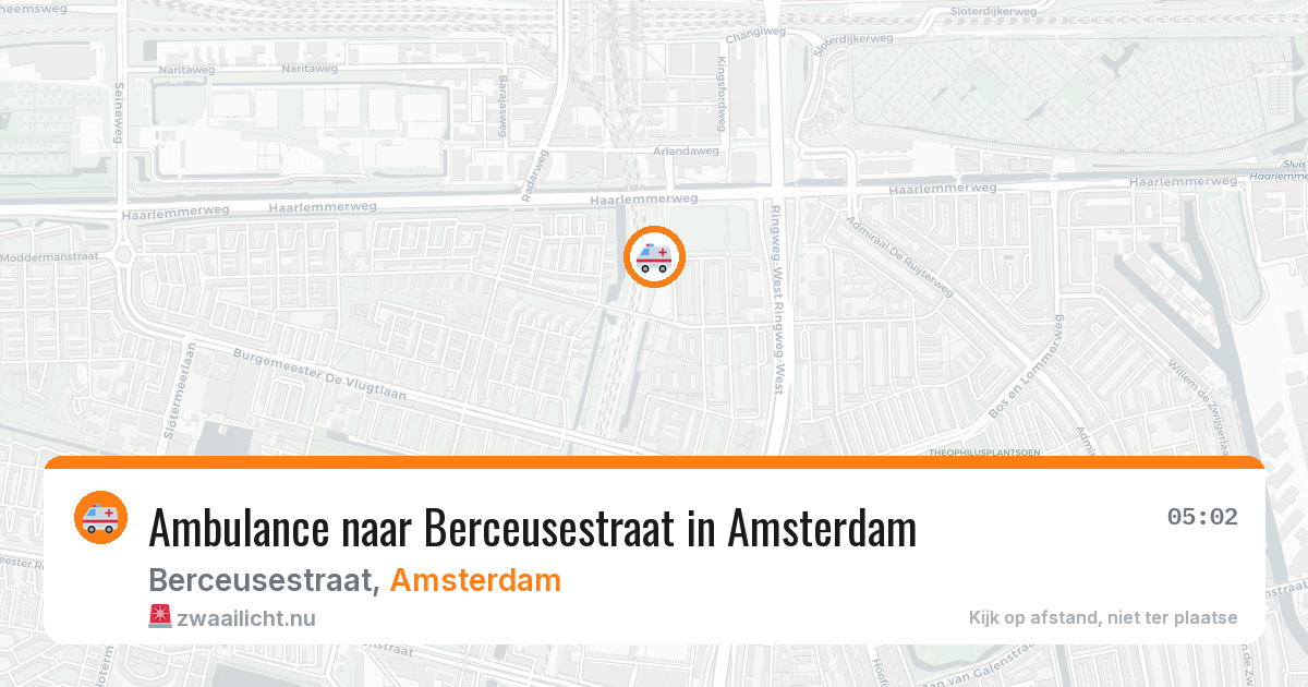Ambulance naar Berceusestraat in Amsterdam — 29 mei 2026