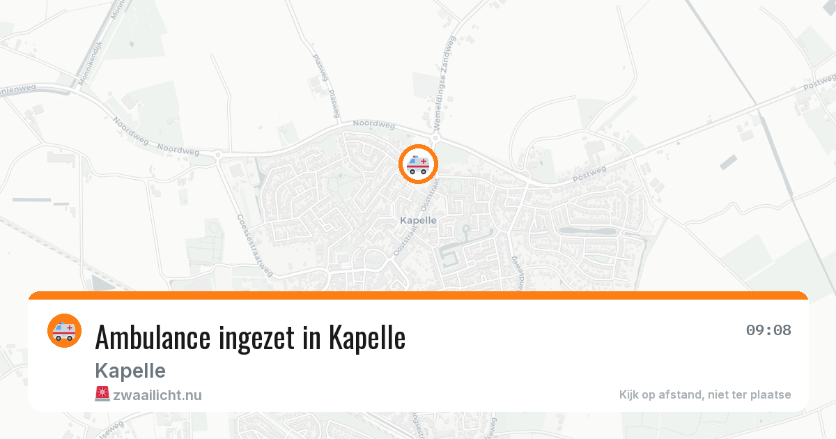 Ambulance ingezet in Kapelle — 3 jun 2026